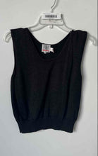 Load image into Gallery viewer, Fia Italia Womens Black Sleeveless Scoop Neck Knitted Blouse Top Size M