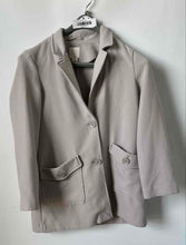 Load image into Gallery viewer, H&M Womens Gray Long Sleeve Pockets Notch Lapel Two-Button Blazer Jacket Size XS