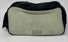 Load image into Gallery viewer, Prada Parfums Womens Green Black Top Zipper Travel Cosmetic Bag Stained