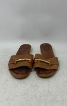 Load image into Gallery viewer, Lauren Ralph Lauren Womens Davan Brown Leather Slip-On Slide Sandals Size 7.5B