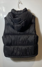 Load image into Gallery viewer, Zara Womens Black Sleeveless Adjustable Drawstrings Hooded Puffer Vest Size L