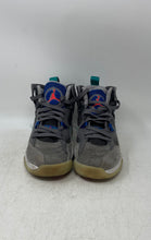 Load image into Gallery viewer, Nike Kids Air Jordan Jumpman Two Trey Gray Blue Green Sneaker Shoes Size 5.5Y
