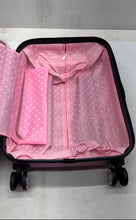 Load image into Gallery viewer, Rockland Unisex Pink Retractable Handle Lined Zip-Around Travel Trolley Bag