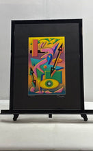 Load image into Gallery viewer, Nasdaq Signed By Artist Seeman Colorful Geometric Abstract Framed Art Print