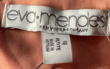 Load image into Gallery viewer, Eva Mendes Womens Peach Sleeveless Round Neck Zip Sheath Dress Size 16P With Tag
