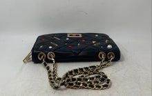 Load image into Gallery viewer, Aldo Womens Black Quilted Faux Leather Chain Strap Turn Lock Crossbody Handbag