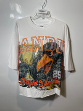 Load image into Gallery viewer, Roku Studio Mens White Graphic Print Bandit Short Sleeve T-Shirt Size Medium