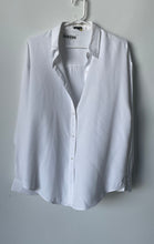 Load image into Gallery viewer, Express Womens White Long Sleeve Boyfriend Portofino Button-Up Shirt Size M