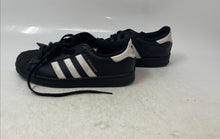 Load image into Gallery viewer, Adidas Unisex Kids Superstar C EF5394 Black White Leather Sneaker Shoes Size 3