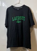 Load image into Gallery viewer, Lacoste Mens Black Pima Cotton Crew Neck Short Sleeve Pullover T-Shirt Size 9
