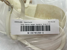 Load image into Gallery viewer, Authentic Tory Burch Womens Roxanne White Slip-On Flat Thong Sandals Size 9M