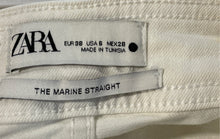 Load image into Gallery viewer, Zara Womens White Denim Stretch Pockets Straight Leg Jeans Size 6