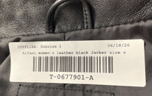 Load image into Gallery viewer, Alfani Mens Black Leather Long Sleeve Trench Coat Size Small