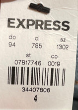 Load image into Gallery viewer, Express Womens Blue Denim Sweetheart Neckline Fit & Flare Dress Size 4 With Tag
