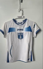 Load image into Gallery viewer, Joma Boys White Blue Honduras Short Sleeve Pullover Soccer Jersey Size S