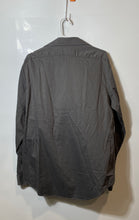 Load image into Gallery viewer, Calvin Klein Mens Dark Gray Cotton Long Sleeve Slim Fit Dress Shirt Size Large