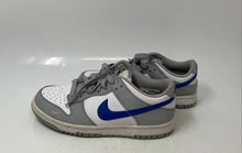 Load image into Gallery viewer, Nike Boys Dunk Low FN3878-001 Gray White Blue Lace-Up Sneakers Shoes Size 5.5Y
