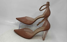 Load image into Gallery viewer, Aldo Womens Deedee Nude Pointed Toe Ankle Strap Block Pump Heels Size 9