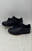 Load image into Gallery viewer, Reebok Mens Classic Leather Black Lace-Up Low Top Sneaker Shoes Size 6 1/2