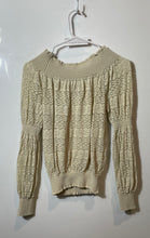 Load image into Gallery viewer, Zara Womens Beige Lace Long Sleeve Off-The-Shoulder Pullover Blouse Top Size S