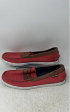 Load image into Gallery viewer, Cole Haan Mens Red Brown Moc Toe Slip-On Penny Loafer Shoes Size 10.5M