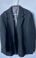 Load image into Gallery viewer, Reed St James Mens Gray Striped Long Sleeve Single-Breasted Blazer Size 48L