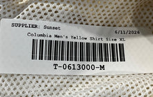Load image into Gallery viewer, Columbia Mens Yellow Collared Short Sleeve Button-Up Shirt Size XL
