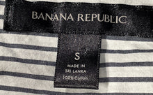 Load image into Gallery viewer, Banana Republic Womens Gray Striped Cotton Long Sleeve Button-Up Shirt Size S