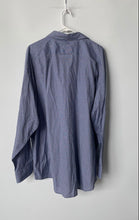 Load image into Gallery viewer, Izod Mens Blue White Micro-Check Long Sleeve Collared Button-Up Shirt Size XXL