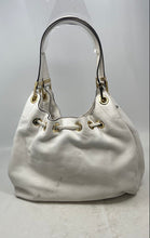Load image into Gallery viewer, Michael Kors Womens Camden White And Gold-Tone Shoulder Strap Hobo Purse