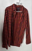 Load image into Gallery viewer, Banana Republic Mens Red Plaid Collared Long Sleeve Button-Up Shirt Size Large