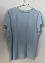Load image into Gallery viewer, Calvin Klein Womens Blue Short Sleeve V-Neck Pullover Blouse Top Size 1X