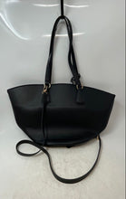 Load image into Gallery viewer, Anne Klein Womens Black Leather Crossbody Strap Double Handle Tote Bag