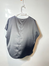 Load image into Gallery viewer, Zara Womens Black Short Cap Sleeve V-Neck Regular Fit Pullover Blouse Top Size S