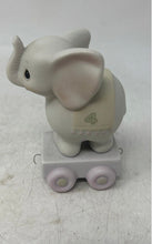 Load image into Gallery viewer, Precious Moments Birthday Series 4 Years Old Circus Train Elephant Figurine