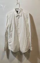 Load image into Gallery viewer, Hugo Boss Mens White Long Sleeve Spread Collar Button-Up Shirt Size Large