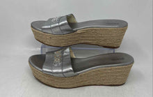 Load image into Gallery viewer, Michael Kors Womens Brady Silver Open Toe Slip-On Platform Sandals Size 10M