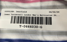 Load image into Gallery viewer, James Tattersall London Mens Multicolor Striped Long Sleeve Dress Shirt Size L