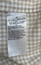 Load image into Gallery viewer, Banana Republic Mens Beige Gingham Collared Untucked Fit Button-Up Shirt Size M
