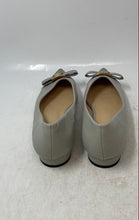 Load image into Gallery viewer, C.Paravano Womens Gray Leather Bow Pointed Toe Slip-On Ballet Flats Size 39
