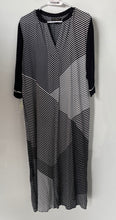Load image into Gallery viewer, Donna Karan Sleepwear Womens Black White Striped Long Sleeve Maxi Dress Size S