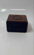 Load image into Gallery viewer, Tomax Mahogany Wood Crafted Cube Bluetooth Speaker & Wireless Charger Not Tested