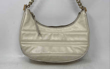 Load image into Gallery viewer, Schutz Womens Beige Gold Quilted Leather Chain Strap Zip Top Shoulder Handbag