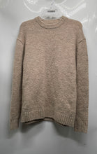 Load image into Gallery viewer, Zara Womens Beige Knitted Long Sleeve Crew Neck Pullover Sweater Size Medium