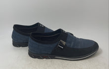 Load image into Gallery viewer, Fashion M Mens Blue Black Low Top Slip-On Casual Loafer Shoes Size 45