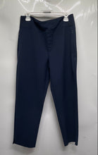 Load image into Gallery viewer, Kirkland Signature Womens Blue Flat Front Regular Fit Pull-On Trouser Pants Sz M