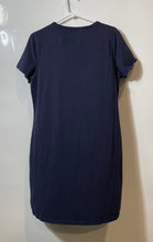 Load image into Gallery viewer, Calvin Klein Womens Navy Blue Short Sleeve Crew Neck T-Shirt Dress Size Large