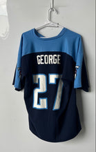 Load image into Gallery viewer, Vtg Logo Athletic Mens Blue Tennessee Titans Eddie George #27 NFL Jersey Size XL
