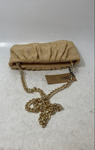 Load image into Gallery viewer, Steve Madden Womens Tan Woven Chain Strap Zipper Shoulder Handbag With Tags