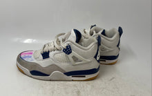 Load image into Gallery viewer, Nike Mens Air Jordan 4 Retro SP White Blue Sneaker Shoes Size 5 With Stains